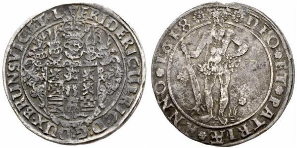 1 Thaler Stati federali della Germania Argento Federico Ulrico di Brunswick-Lüneburg (1591 - 1634)