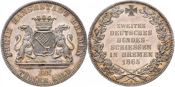1 Thaler Stati federali della Germania / Brema (stato) Argento 