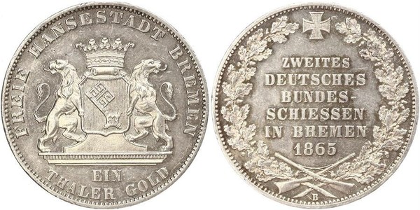 1 Thaler Stati federali della Germania / Brema (stato) Argento 