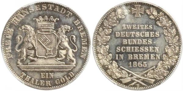 1 Thaler Stati federali della Germania / Brema (stato) Argento 