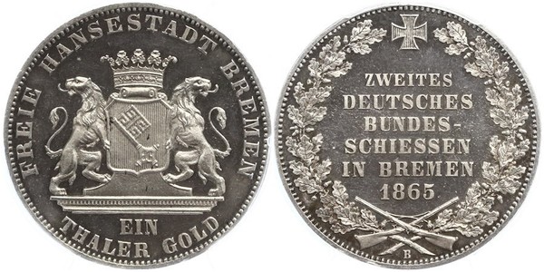 1 Thaler Stati federali della Germania / Brema (stato) Argento 