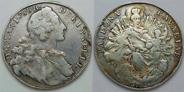 1 Thaler Alemania Plata Maximiliano III José, Elector de Baviera(1727 – 1777)