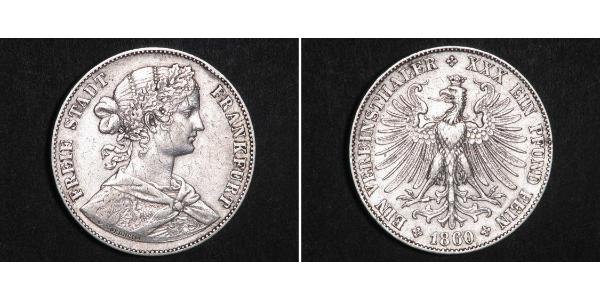 1 Thaler Alemania / States of Germany Plata 