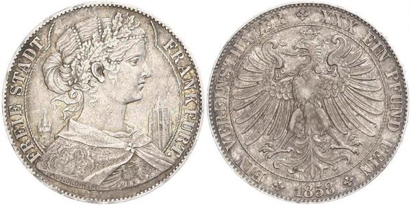 1 Thaler Alemania / States of Germany Plata 