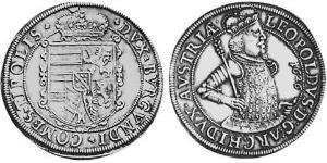 1 Thaler Alsacia Plata Leopoldo V de Habsburgo (1586 – 1632)