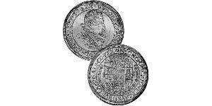 1 Thaler Alsacia Plata Rodolfo II (1552 - 1612)