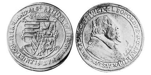 1 Thaler Alsacia Plata Leopoldo V de Habsburgo (1586 – 1632)