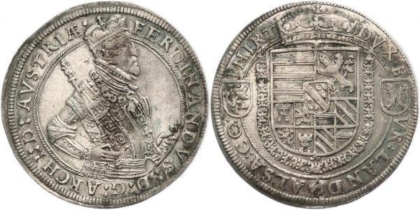 1 Thaler Alsacia Plata Fernando II de Austria (1529 – 1595)