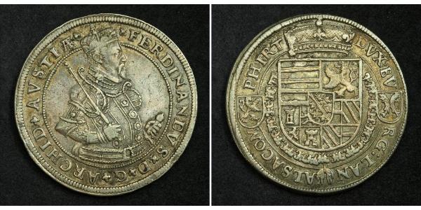 1 Thaler Alsacia Plata Fernando II de Austria (1529 – 1595)