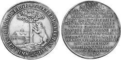 1 Thaler Anhalt-Bernburg (1603 - 1863) Plata Victor Amadeus, Prince of Anhalt-Bernburg (1634 – 1718)