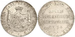 1 Thaler Anhalt-Bernburg (1603 - 1863) Plata Alexius Frederick Christian, Duke of Anhalt-Bernburg (1767 – 1834)
