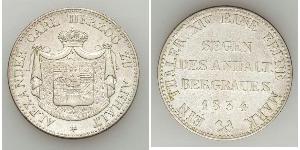 1 Thaler Anhalt-Bernburg (1603 - 1863) Plata Alexius Frederick Christian, Duke of Anhalt-Bernburg (1767 – 1834)