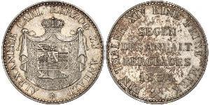 1 Thaler Anhalt-Bernburg (1603 - 1863) Plata Alexius Frederick Christian, Duke of Anhalt-Bernburg (1767 – 1834)