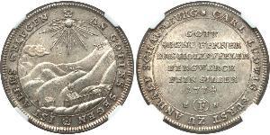 1 Thaler Anhalt-Bernburg-Schaumburg-Hoym (1718 - 1812) Plata Charles Louis, Prince of Anhalt-Bernburg-Schaumburg-Hoym (1723 – 1806)