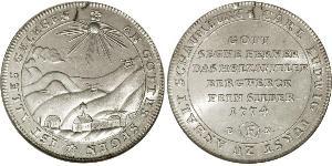 1 Thaler Anhalt-Bernburg-Schaumburg-Hoym (1718 - 1812) Plata Charles Louis, Prince of Anhalt-Bernburg-Schaumburg-Hoym (1723 – 1806)