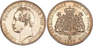 1 Thaler Anhalt-Dessau (1603 -1863) Plata Leopoldo IV de Anhalt (1794 – 1871)