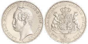 1 Thaler Anhalt-Dessau (1603 -1863) Plata Leopoldo IV de Anhalt (1794 – 1871)