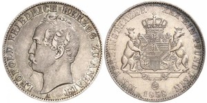 1 Thaler Anhalt-Dessau (1603 -1863) Plata Leopoldo IV de Anhalt (1794 – 1871)