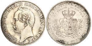 1 Thaler Anhalt-Dessau (1603 -1863) / Anhalt (1806 - 1918) Plata Leopoldo IV de Anhalt (1794 – 1871)