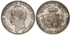 1 Thaler Anhalt-Dessau (1603 -1863) / Anhalt (1806 - 1918) Plata Leopoldo IV de Anhalt (1794 – 1871)