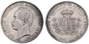 1 Thaler Anhalt-Dessau (1603 -1863) / Anhalt (1806 - 1918) Plata Leopoldo IV de Anhalt (1794 – 1871)