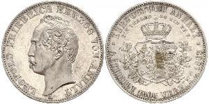 1 Thaler Anhalt-Dessau (1603 -1863) / Anhalt (1806 - 1918) Plata Leopoldo IV de Anhalt (1794 – 1871)