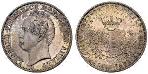 1 Thaler Anhalt-Dessau (1603 -1863) / Anhalt (1806 - 1918) Plata Leopoldo IV de Anhalt (1794 – 1871)