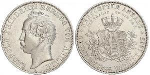 1 Thaler Anhalt-Dessau (1603 -1863) / Anhalt (1806 - 1918) Plata Leopoldo IV de Anhalt (1794 – 1871)