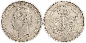 1 Thaler Anhalt-Dessau (1603 -1863) / Anhalt (1806 - 1918) Plata Leopoldo IV de Anhalt (1794 – 1871)