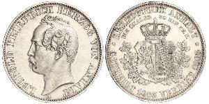 1 Thaler Anhalt-Dessau (1603 -1863) / Anhalt (1806 - 1918) Plata Leopoldo IV de Anhalt (1794 – 1871)