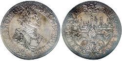 1 Thaler Augsburgo (1276 - 1803) Plata Ferdinand III, Holy Roman Emperor (1608-1657)