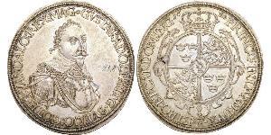 1 Thaler Augsburgo (1276 - 1803) Plata Gustavo II Adolfo de Suecia(1594 – 1632)