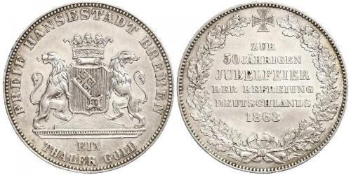 1 Thaler Bremen (estado) Plata 