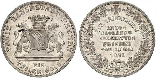 1 Thaler Bremen (estado) Plata 
