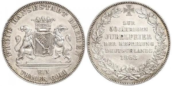 1 Thaler Bremen (estado) Plata 