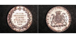 1 Thaler Bremen (estado) / States of Germany Plata 