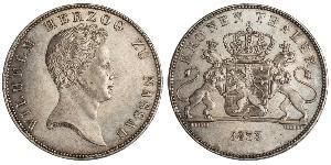 1 Thaler Ducado de Nassau (1806 - 1866) Plata Guillermo I de Nassau