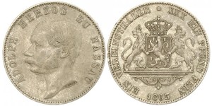 1 Thaler Ducado de Nassau (1806 - 1866) Plata Adolfo de Luxemburgo