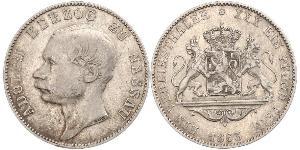 1 Thaler Ducado de Nassau (1806 - 1866) Plata Adolfo de Luxemburgo