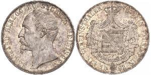 1 Thaler Ducado de Sajonia-Meiningen (1680 - 1918) Plata Bernardo II de Sajonia-Meiningen