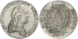 1 Thaler Electorado de Sajonia (1356 - 1806) Plata Augusto II de Polonia (1670 - 1733)