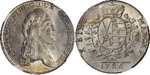 1 Thaler Electorado de Sajonia (1356 - 1806) Plata Augusto II de Polonia (1670 - 1733)