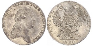 1 Thaler Electorado de Sajonia (1356 - 1806) Plata Federico Augusto I de Sajonia