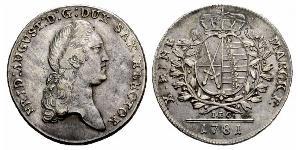 1 Thaler Electorado de Sajonia (1356 - 1806) Plata Augusto II de Polonia (1670 - 1733)