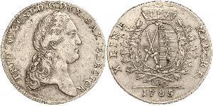 1 Thaler Electorado de Sajonia (1356 - 1806) Plata Augusto II de Polonia (1670 - 1733)