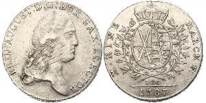 1 Thaler Electorado de Sajonia (1356 - 1806) Plata Augusto II de Polonia (1670 - 1733)