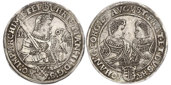 1 Thaler Electorado de Sajonia (1356 - 1806) Plata Christian II de Sajonia