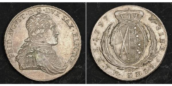 1 Thaler Electorado de Sajonia (1356 - 1806) Plata Federico Augusto I de Sajonia