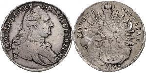 1 Thaler Electorate of Bavaria (1623 - 1806) Plata Carlos Teodoro del Palatinado y Baviera (1724 - 1799)