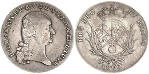 1 Thaler Electorate of Bavaria (1623 - 1806) Plata 